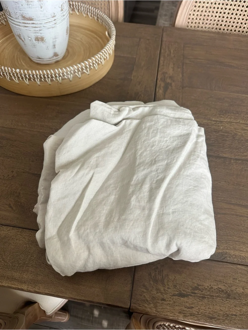 Quince European Linen Duvet Cover White Queen